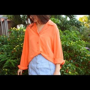 Regina Porter orange Silk Blouse